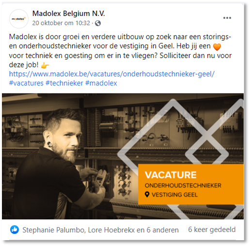 Madolex social media post